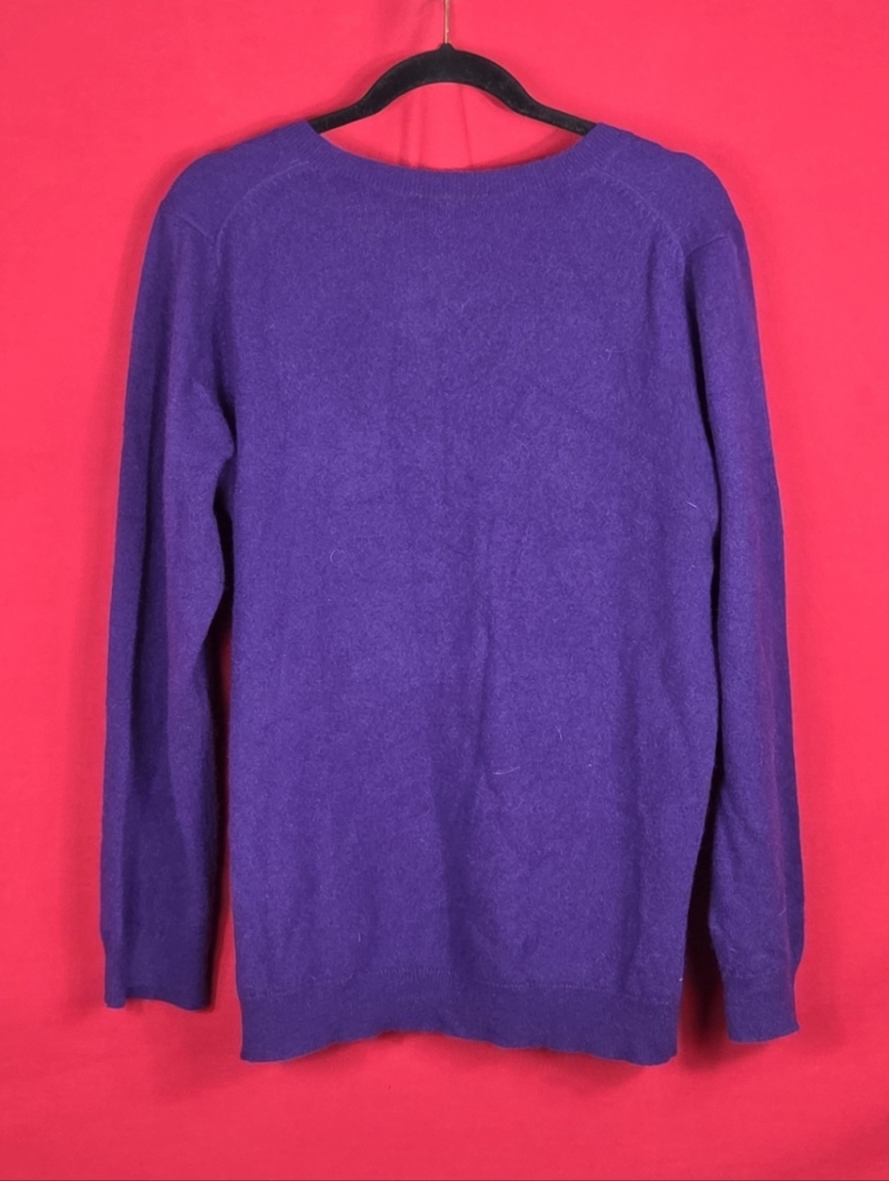 NEW CHARTER CLUB Cashmere V Neck Sweater Purple Womens Size 2X - Picture 3 of 5